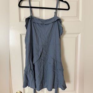 Mahina Blue Tie Mini Dress